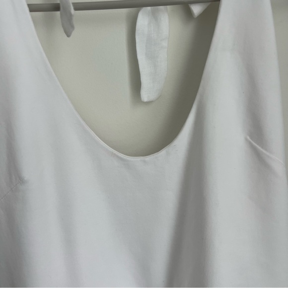NEW J Crew Halter Mixy Dress Linen White Midi Women's Size Small - Picture 7 of 9